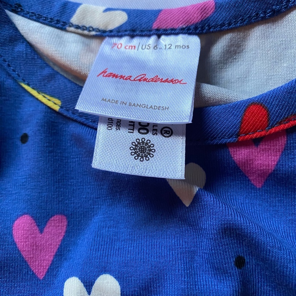 NWOT Hanna Andersson Girls Skater Dress- Size 70cm/6-12 mos. - Picture 5 of 9